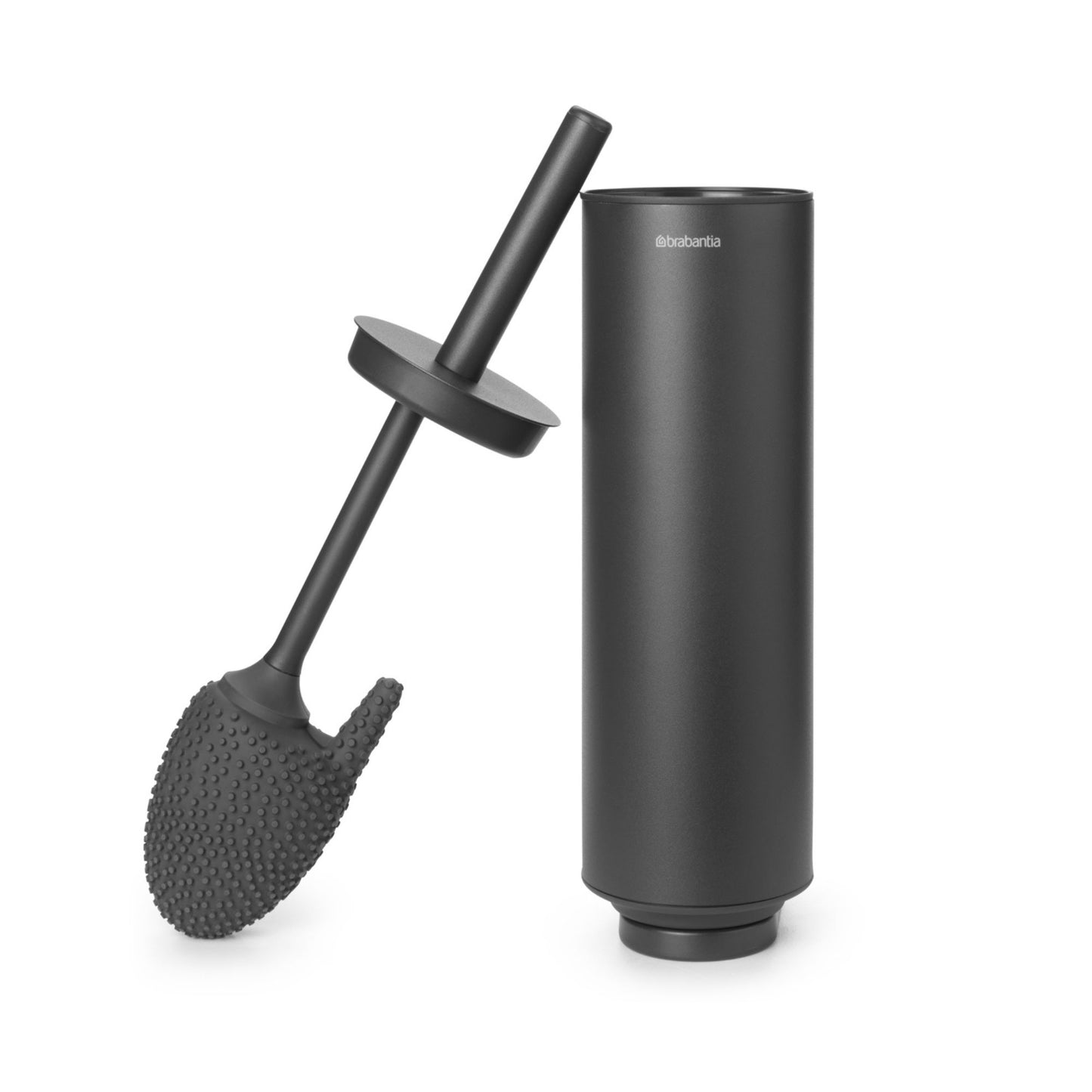 MindSet Toilet Set (Toilet Brush, Toilet Roll Holder, Toilet Roll Dispenser) - Mineral Infinite Grey