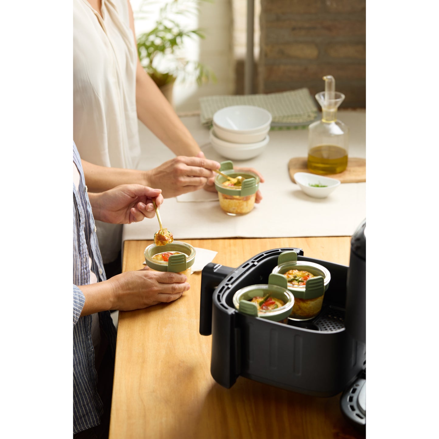 Air fryer Glass Mini Cups Set of 4 - Transparent