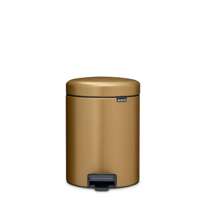 NewIcon Pedal Bin, 5L - Warm Brass