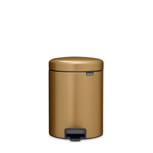 NewIcon Pedal Bin, 5L - Warm Brass