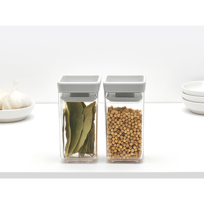 Tasty+ Stackable Canister, Set of 2 (2 x 0.15 litre) - Light Grey