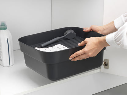 Washing Up Bowl with Drying Tray - Dark Grey