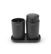 Bathroom Accessory Set of  3 - Dark Grey