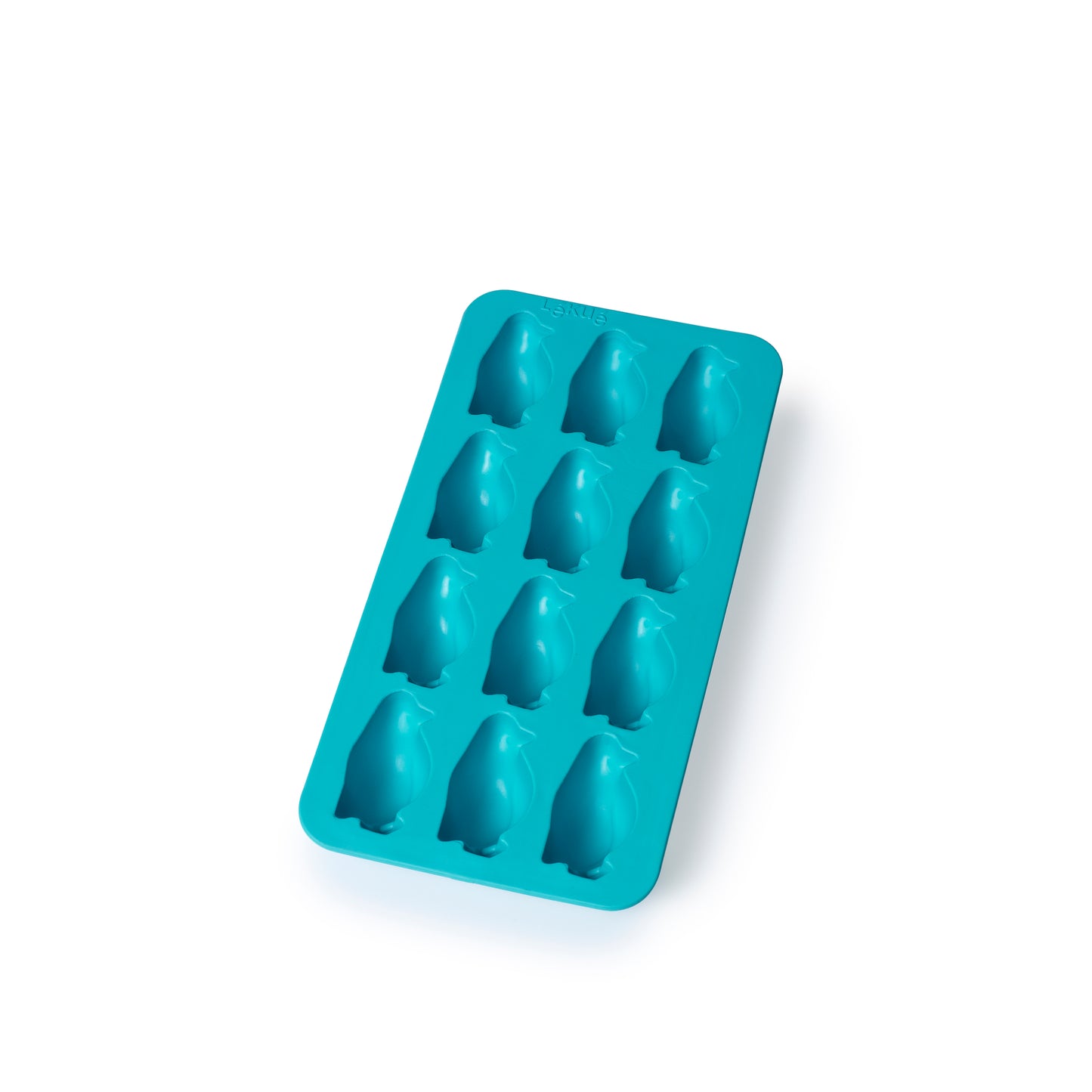 Penguin Ice Cube Tray with Lid - Turquoise