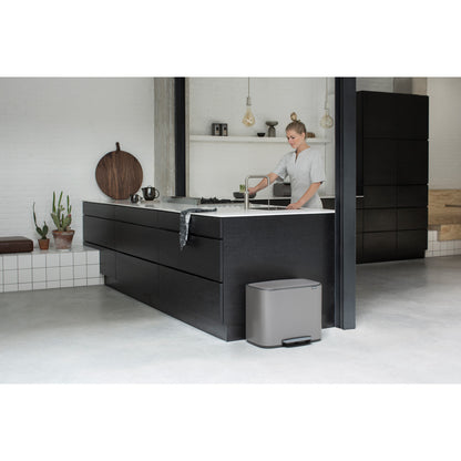 Bo Pedal Bin 11 + 23 litre - Platinum