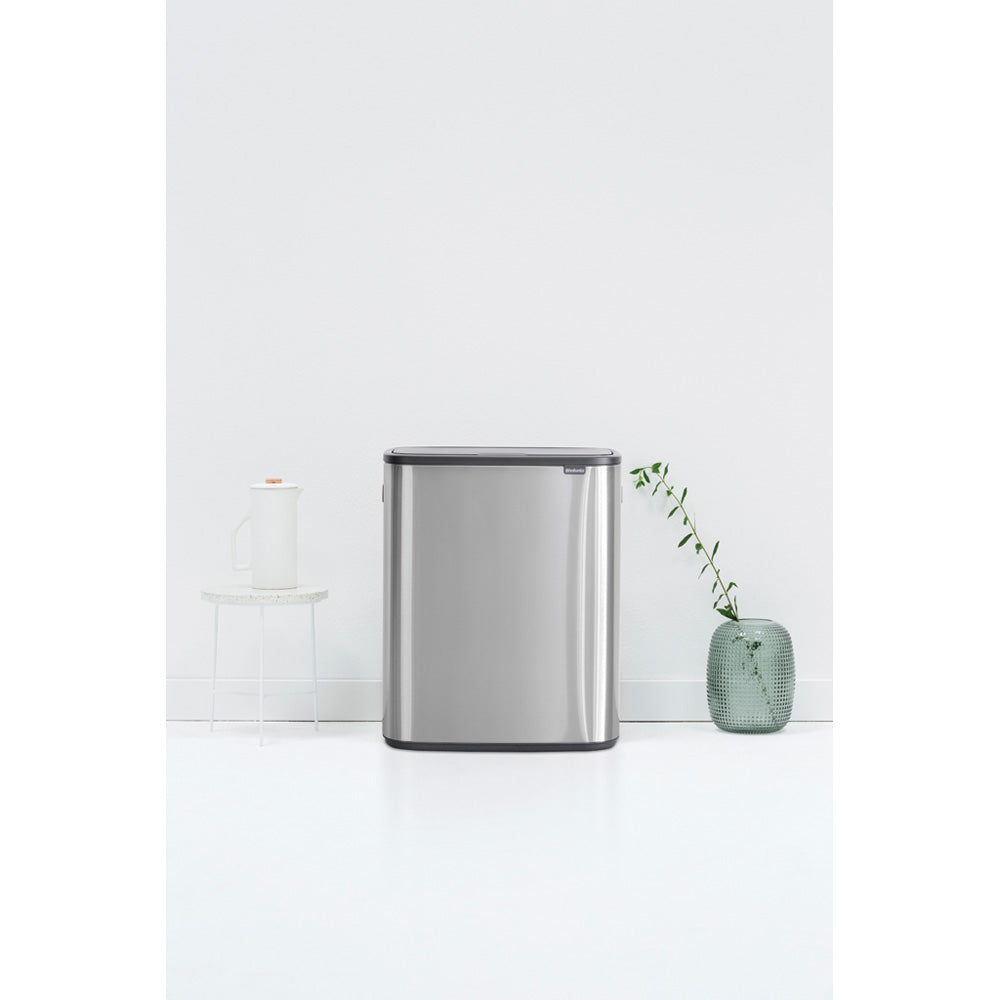 Bo Touch Bin 2 x 30 litre - Matt Steel Fingerprint Proof