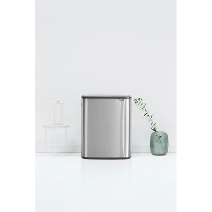 Bo Touch Bin 2 x 30 litre - Matt Steel Fingerprint Proof