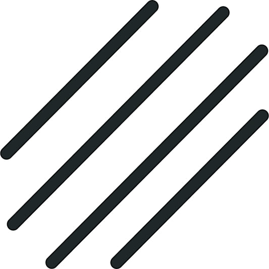 Replacement Silicone Strips Solid Steam Iron Rest, Set of 4 - Black