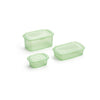 3pc Reusable silicone Boxes - Green