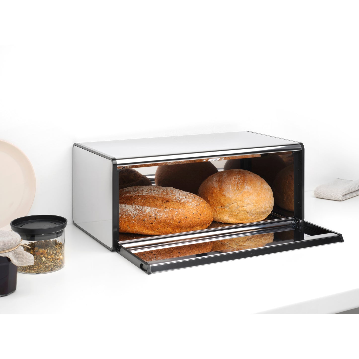 Bread Bin - Fall Front - Brilliant Steel