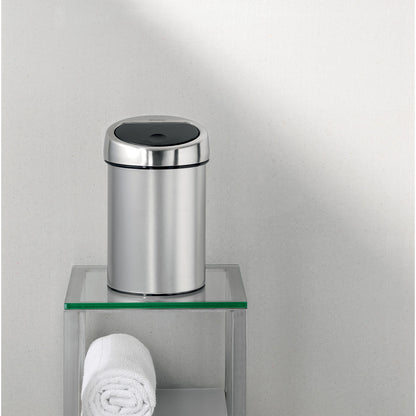 Touch Bin 3 litre - Matt Steel Fingerprint Proof