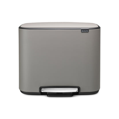 Bo Pedal Bin 3 x 11 litre - Mineral Concrete Grey