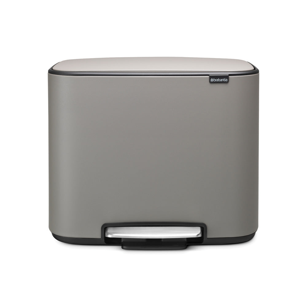 Bo Pedal Bin 11 + 23 litre - Mineral Concrete Grey