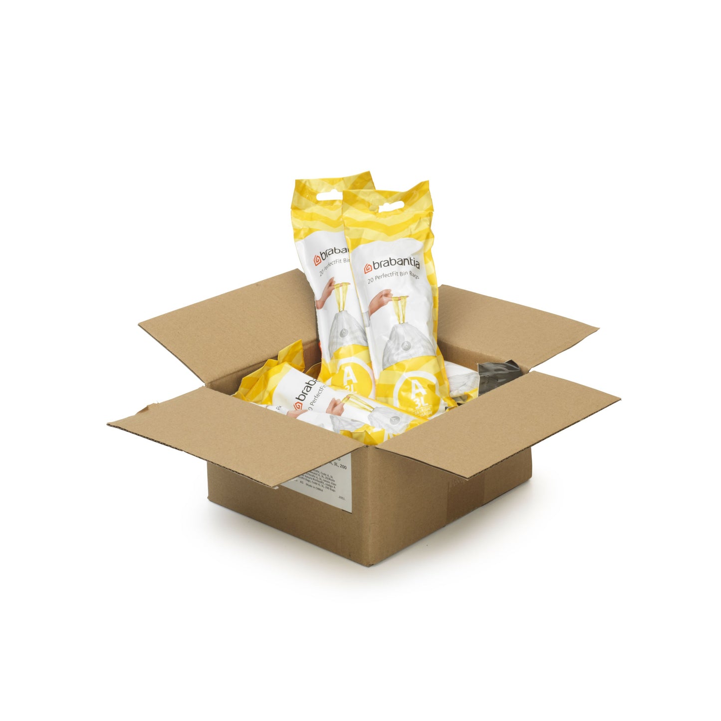 PerfectFit Bin Bags Code A (3-4 litre), 10 Rolls with 20 Bags