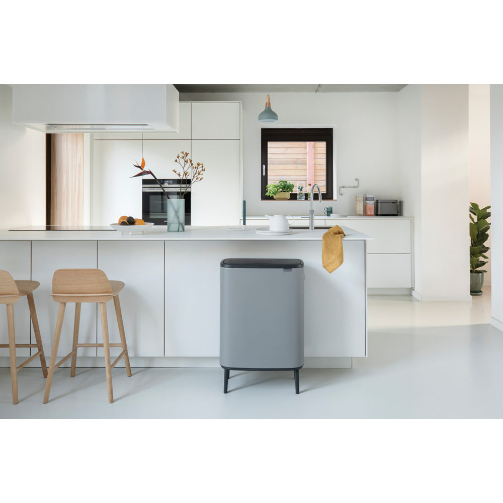 Bo Touch Bin Hi 60 litre - Mineral Concrete Grey