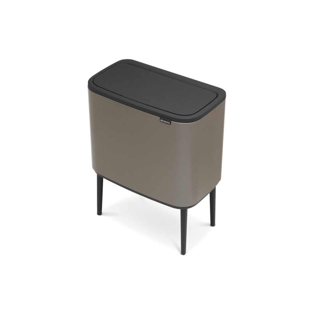 Bo Touch Bin 3 x 11 litre - Platinum