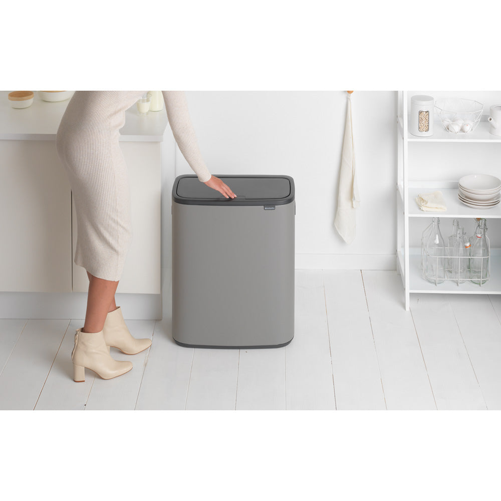 Bo Touch Bin 60 litre - Mineral Concrete Grey