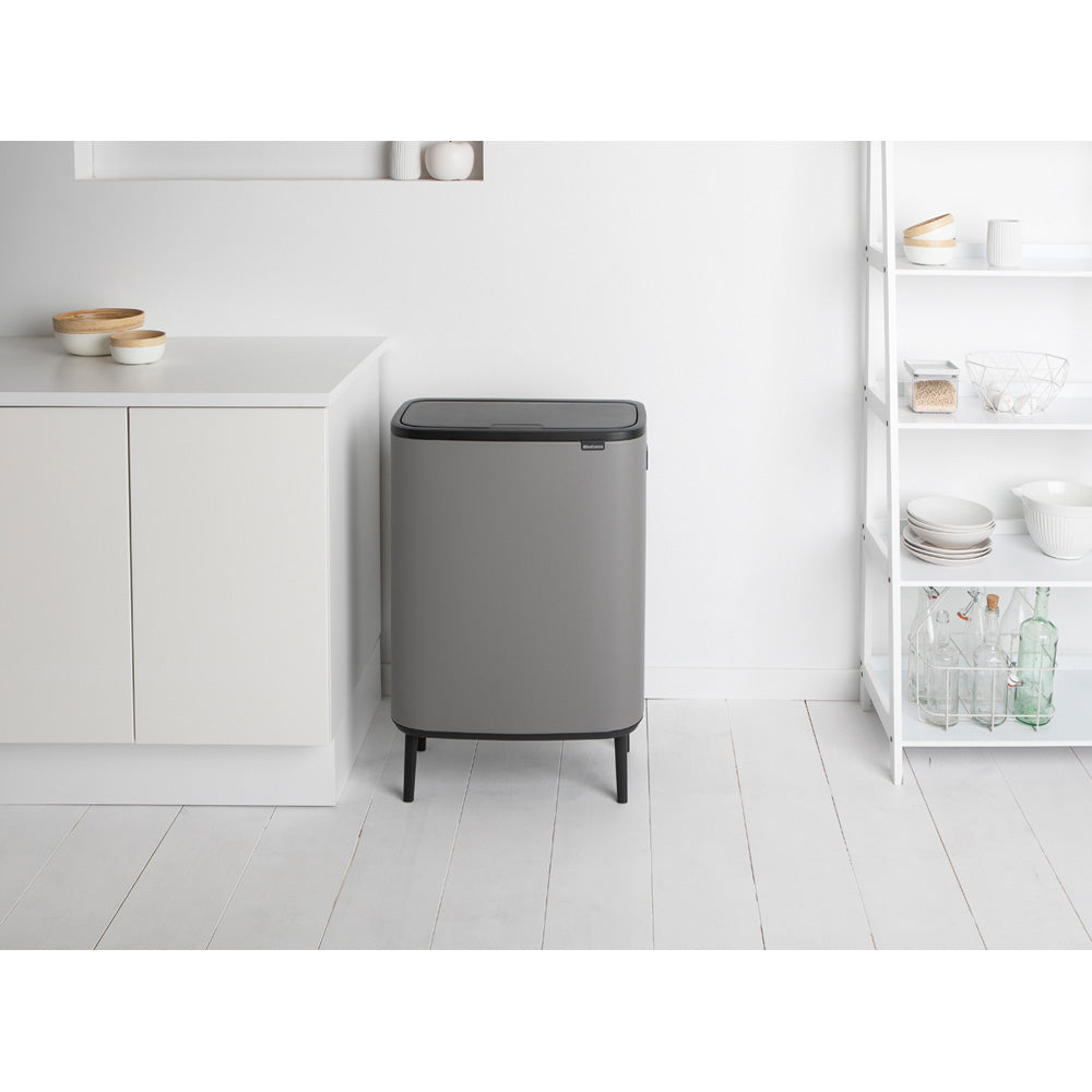 Bo Touch Bin Hi 2 x 30 litre - Mineral Concrete Grey
