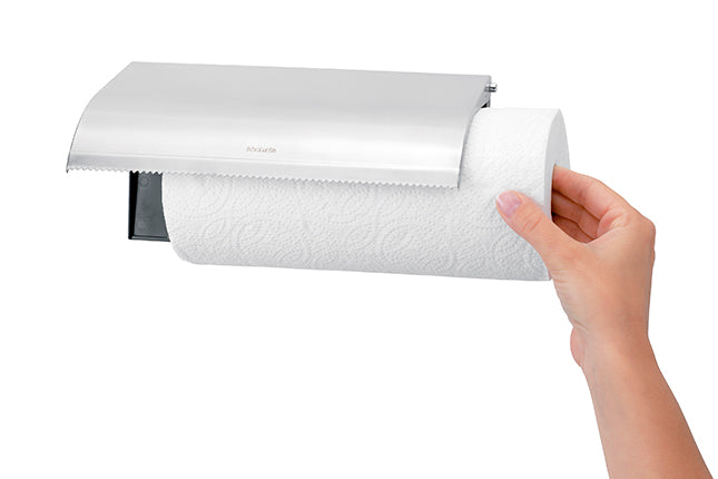 Kitchen Roll Holder, Wall Mounted - Matt Steel
