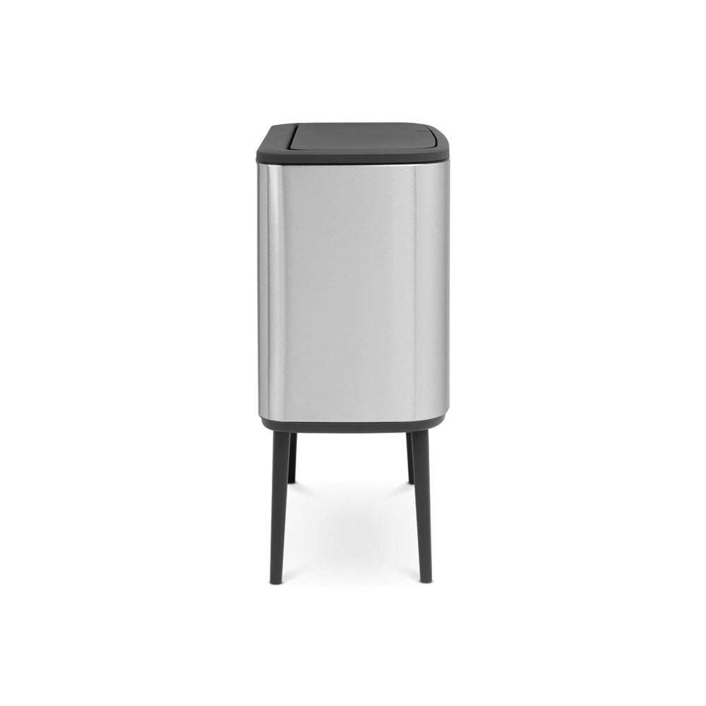 Bo Touch Bin 3 x 11 Litre - Fingerprint Proof Matt Steel