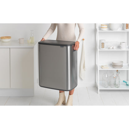 Bo Touch Bin 2 x 30 litre - Matt Steel Fingerprint Proof