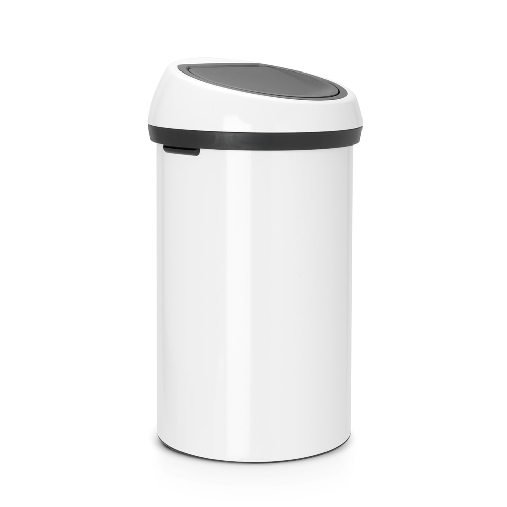 Touch Bin 60 litre - White / White Lid