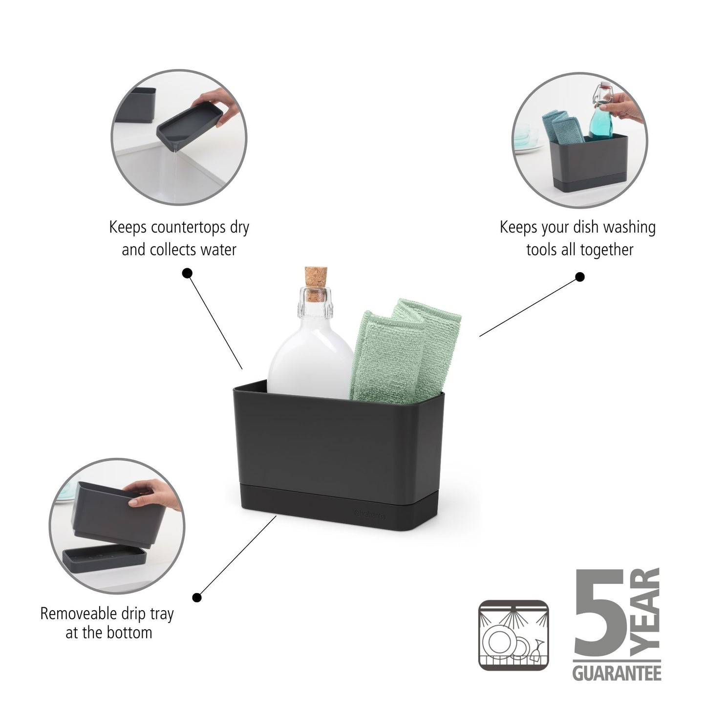 Sink Organiser - Dark Grey