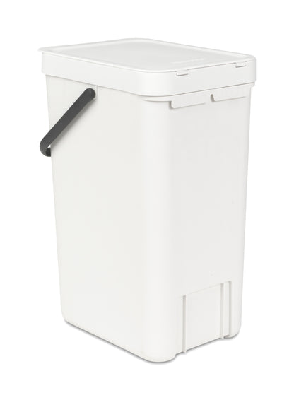 Sort & Go Waste Bin 16 litre - White