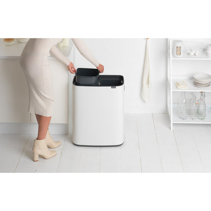 Bo Touch Bin 2 x 30 litre - White