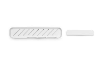 MindSet Shower Shelf with Squeegee - White