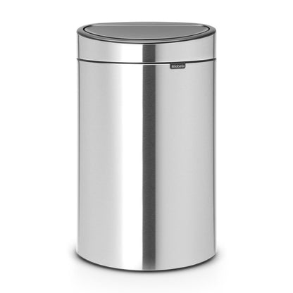 Touch Bin New 40 Litre - Fingerprint Proof Matt Steel