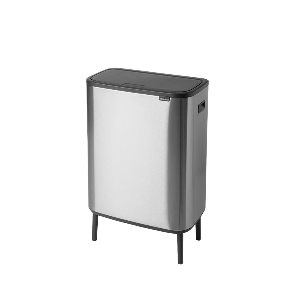 Bo Touch Bin Hi 2 x 30 litre - Matt Steel Fingerprint Proof