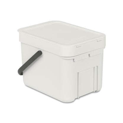 Sort & Go Waste Bin 6 litre - Light Grey