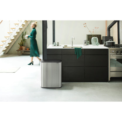 Bo Touch Bin 2 x 30 litre - Matt Steel Fingerprint Proof