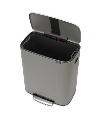 Bo Pedal Bin 60 litre - Mineral Concrete Grey