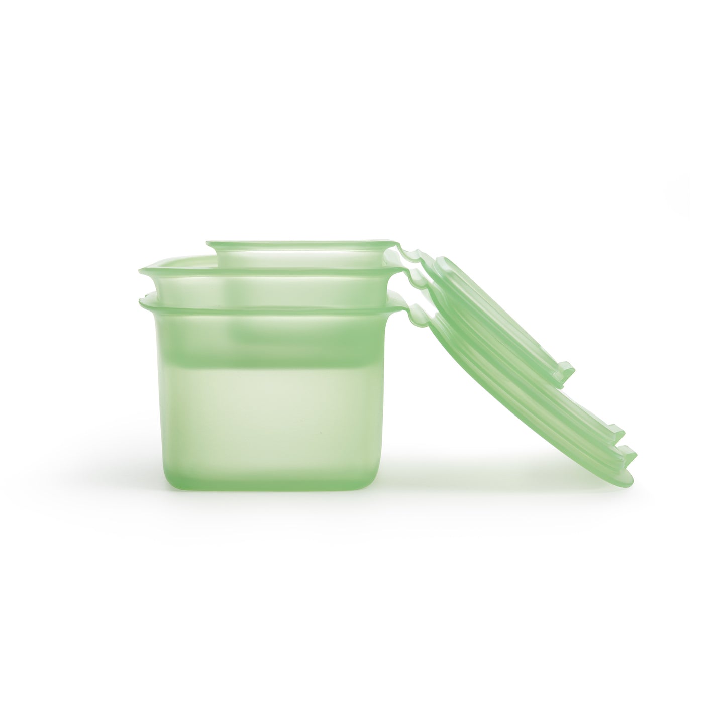 3pc Reusable silicone Boxes - Green