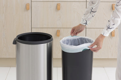 Touch Bin New 30 Litre - Fingerprint Proof Matt Steel
