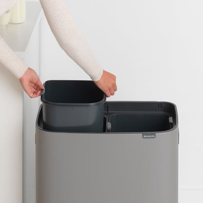 Bo Touch Bin 2 x 30 litre - Mineral Concrete Grey