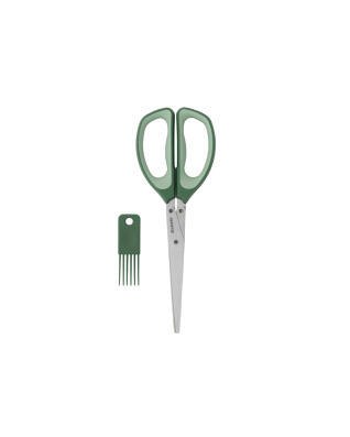 Tasty+ Herb Scissors plus Cleaning Tool - Fir Green