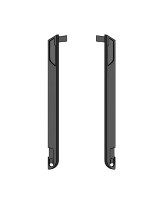 Replacement Fall Front Bread Bin Hinge Strip, Set of 2 (left and right hand) - Black