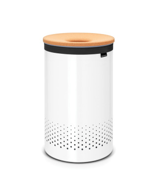 Laundry Bin 60 litre with Cork Lid - White