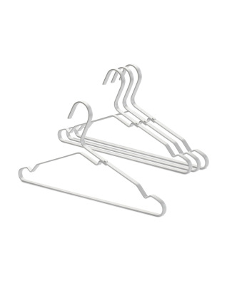 Aluminium Clothes Hanger, Set of 4 - Silver