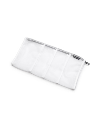 Sock Wash Bag - White / Grey Zipper